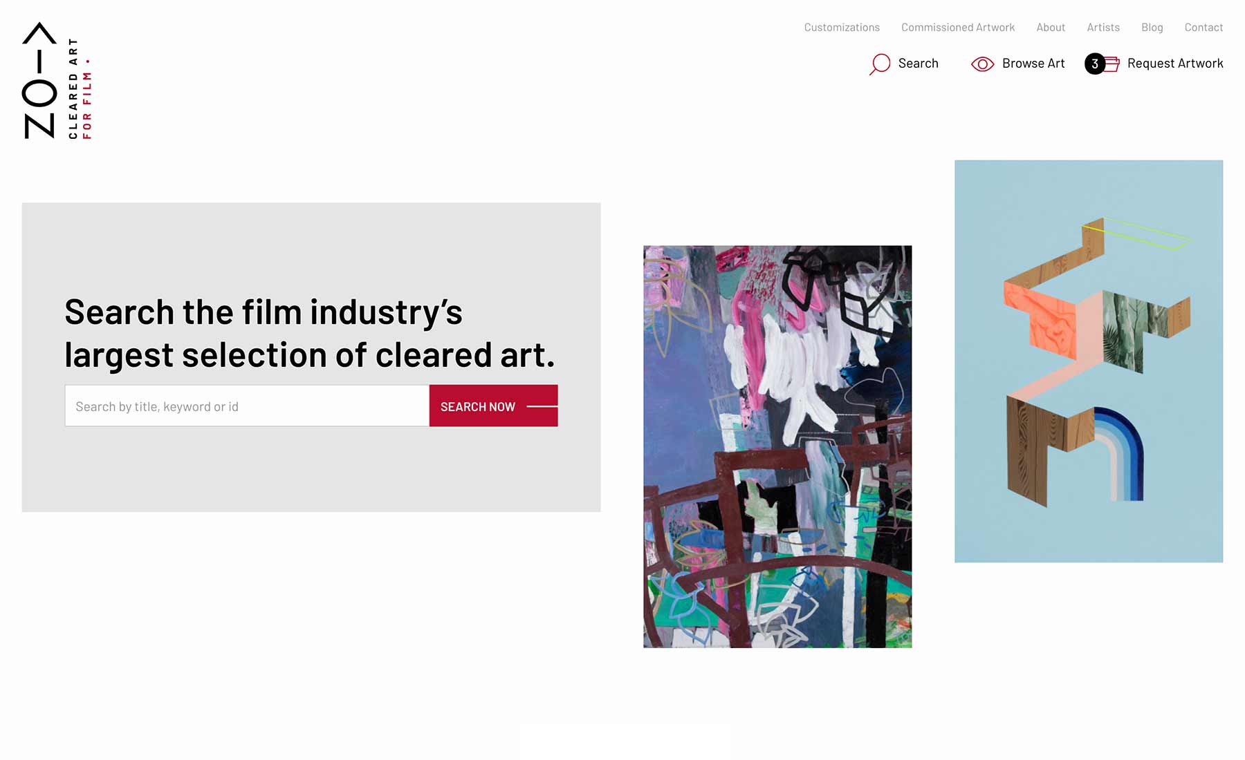 Aion Art Desktop Website Preview