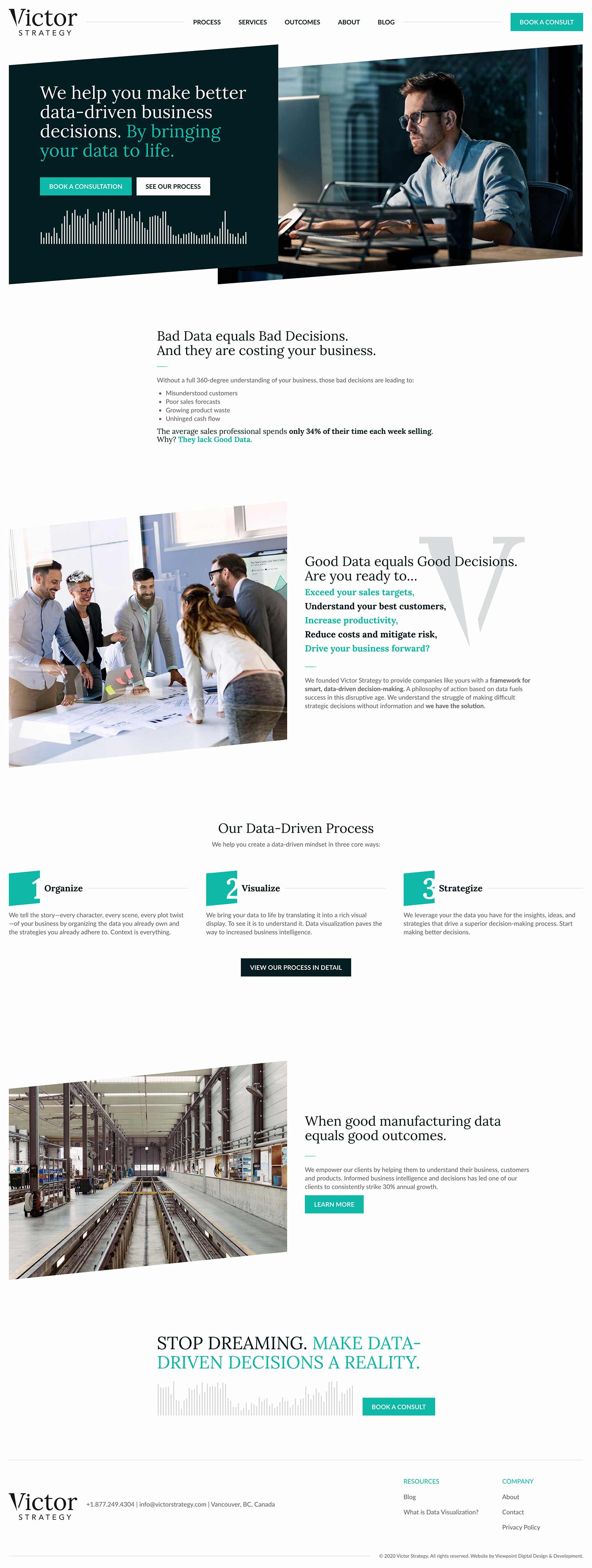 Victor Strategy Website Design