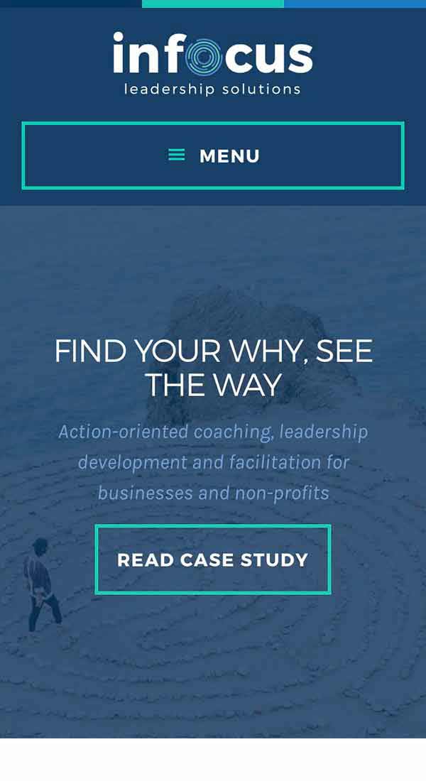 InFocus Leadership Website Mobile Preview