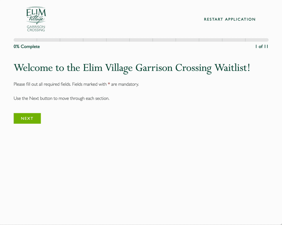 Elimvillage Waitlist Form