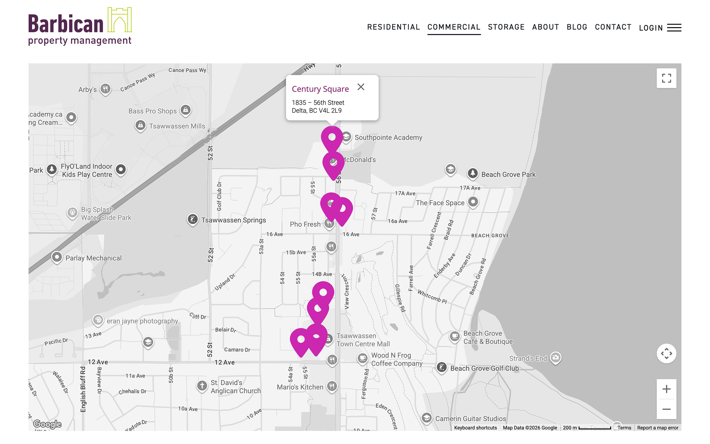 Feature Barbicanpm Interactive Map with custom Google Maps development
