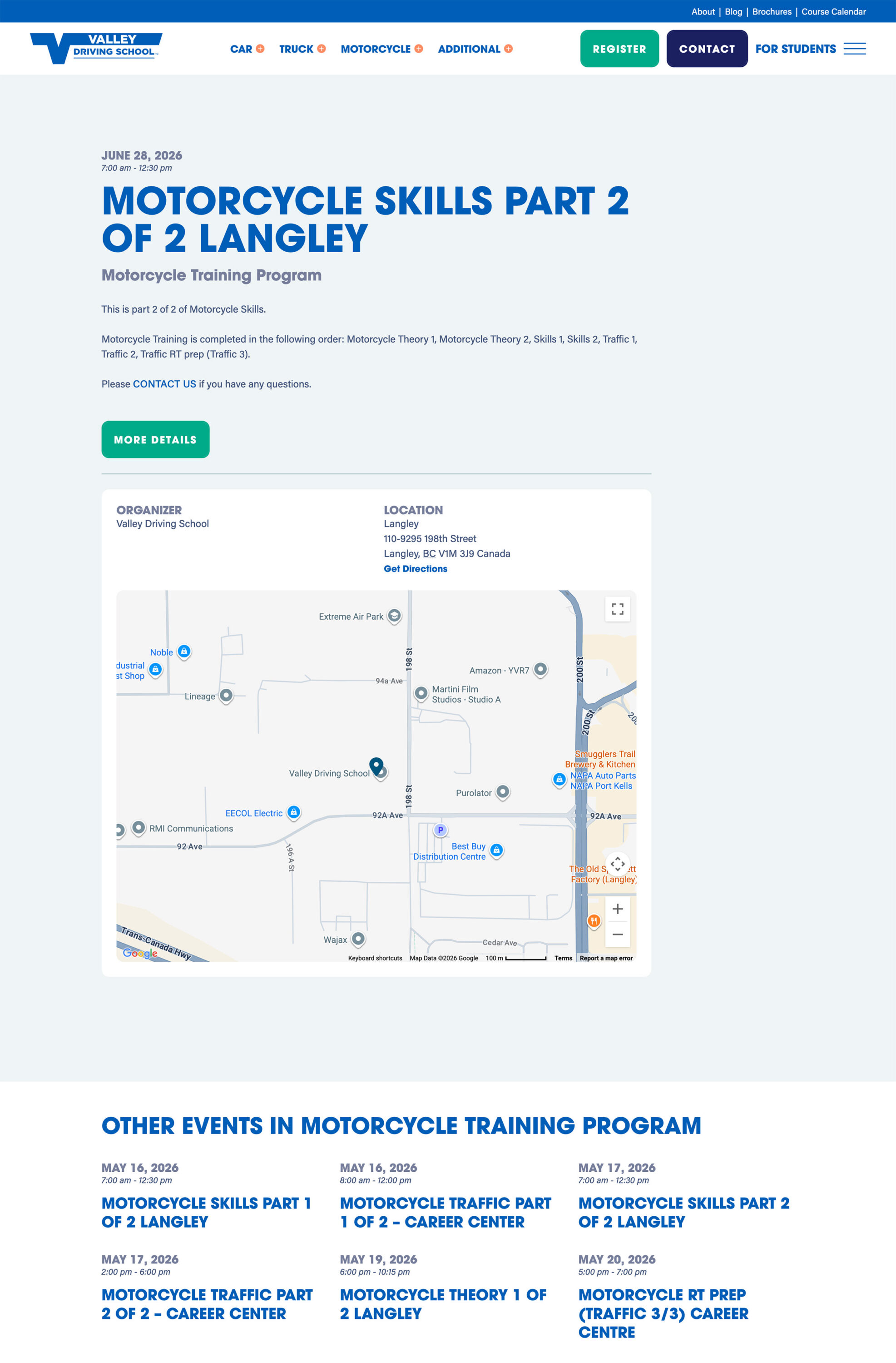 Feature Valleydrivingschool Course Calendar