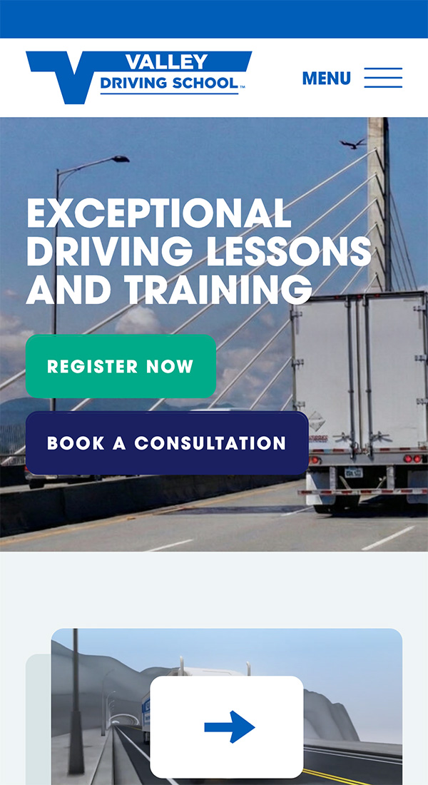 Preview Valleydrivingschool Mobile Website